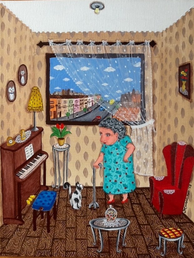 Old Lady and the cat / velhinha com gato